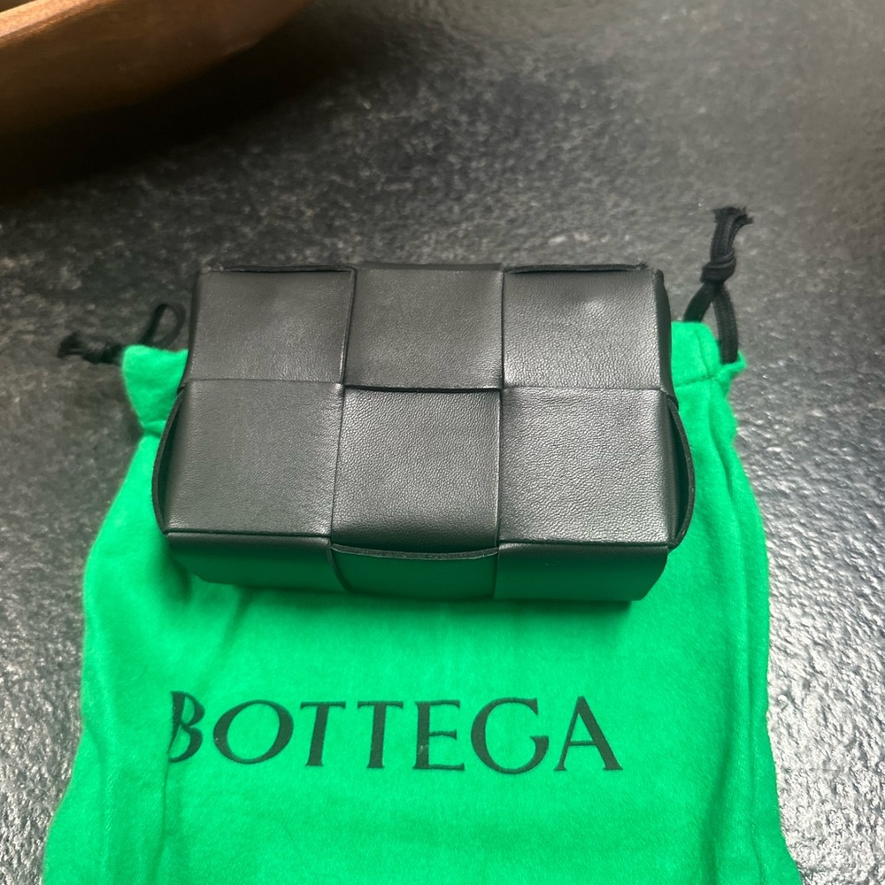 Bottega Veneta Mini Cassette - Unisex Black Lambskin